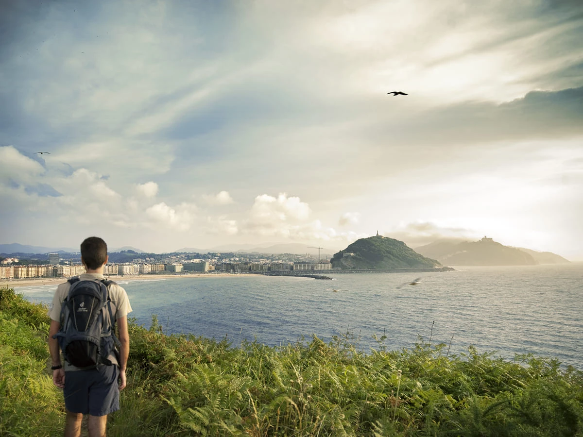 View from Mount Ulia in San Sebastián